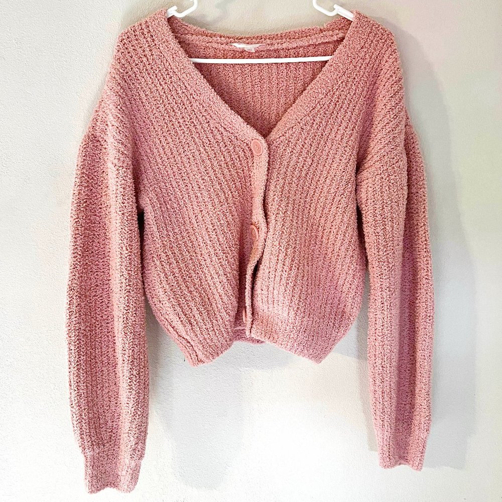 4/$15 💖 No Boundaries Pink Fluffy Cardigan Long Sleeve